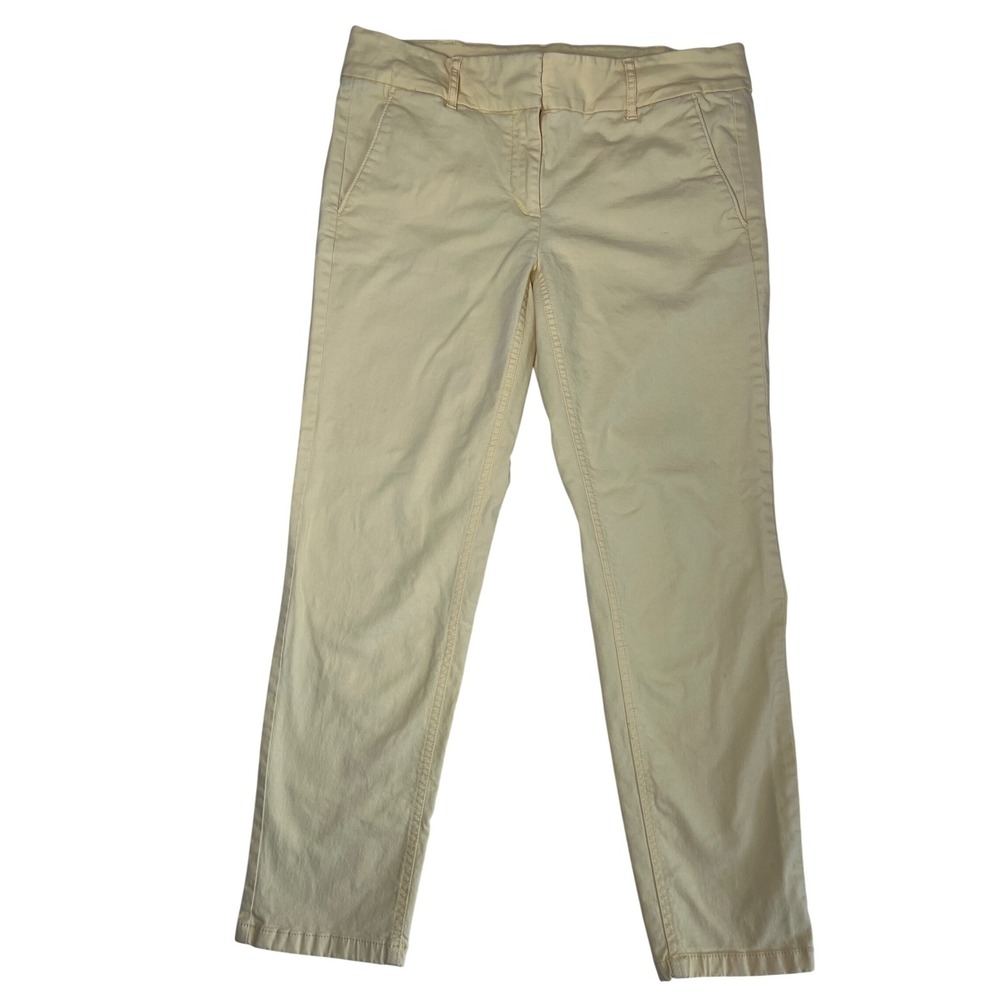 Ann Taylor LOFT Marisa Fit Chino Pants Light Yellow Straight Leg Womens 6